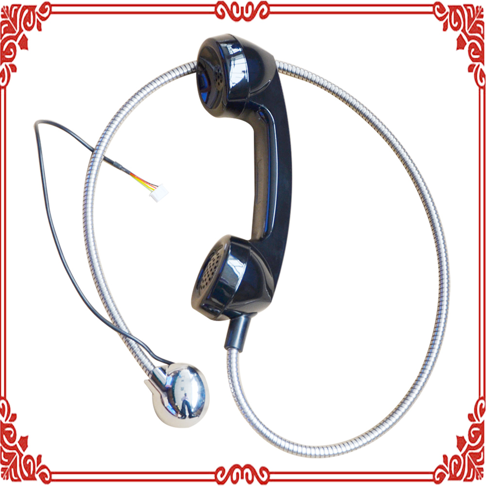 Telephone booth public telephone handle advertising machine hanging anti-riot handset adapter public cable telephone waterproof circular handle