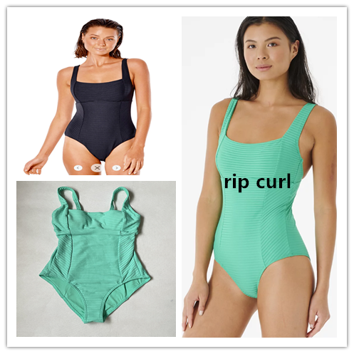 Австралийский купальный костюм Ripcurl, новый зелено-черный, размер чашечки бюста с стальным кольцом, бюстгальтер с солнцезащитной защитой, купальник без бандажа, большой размер