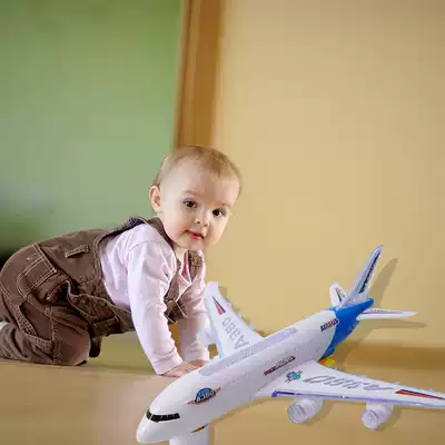 Airplane children's toys electric universal model model aircraft boy assembly passenger aircraft Airbus baby birthday gift