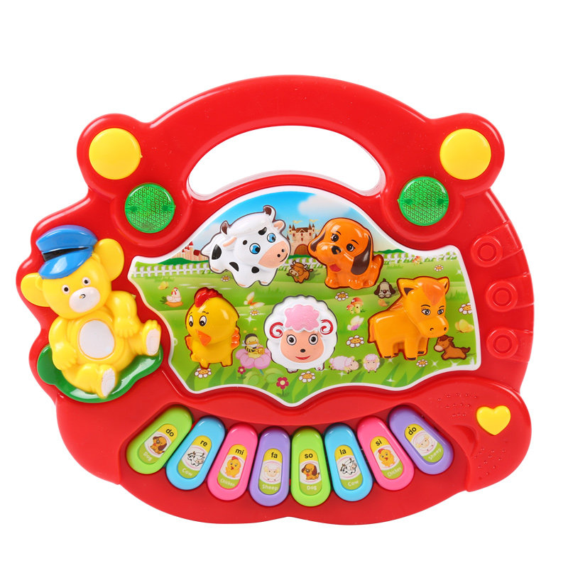 Puzzle Baby Toy Cartoon Animal Farm Musical Violin Baby Enlightenment Early Teaching Violin Girl Multifunction Electronic Organ