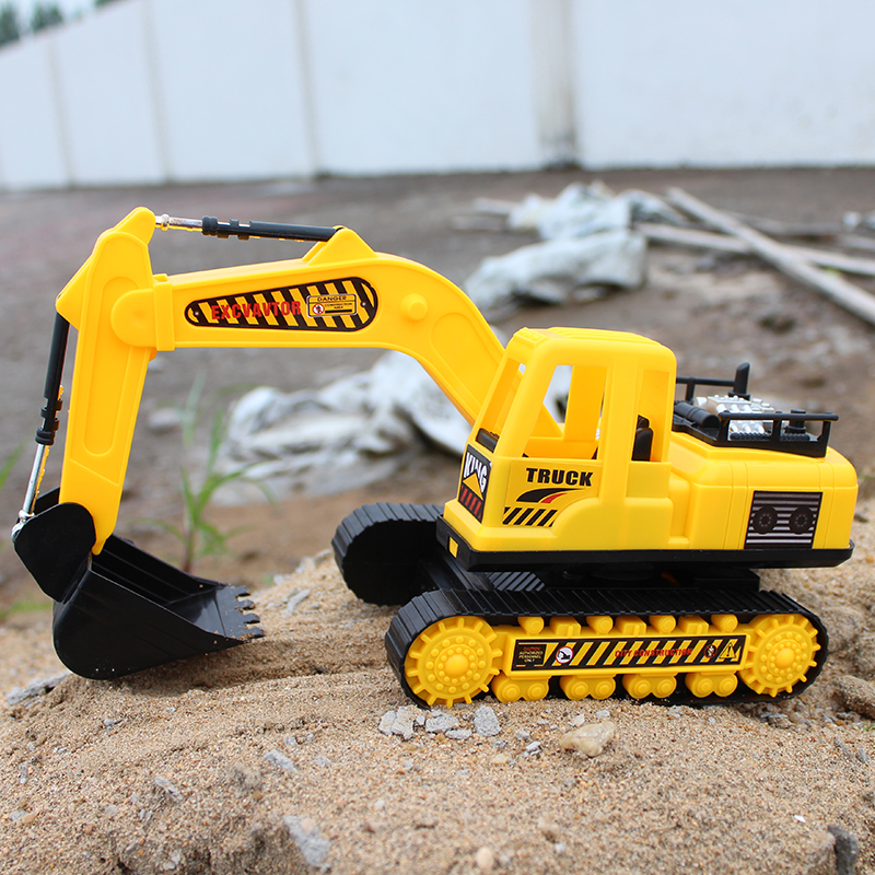 Children's remote control car excavator dual channel wireless remote control excavator boy electric toy car engineering car model