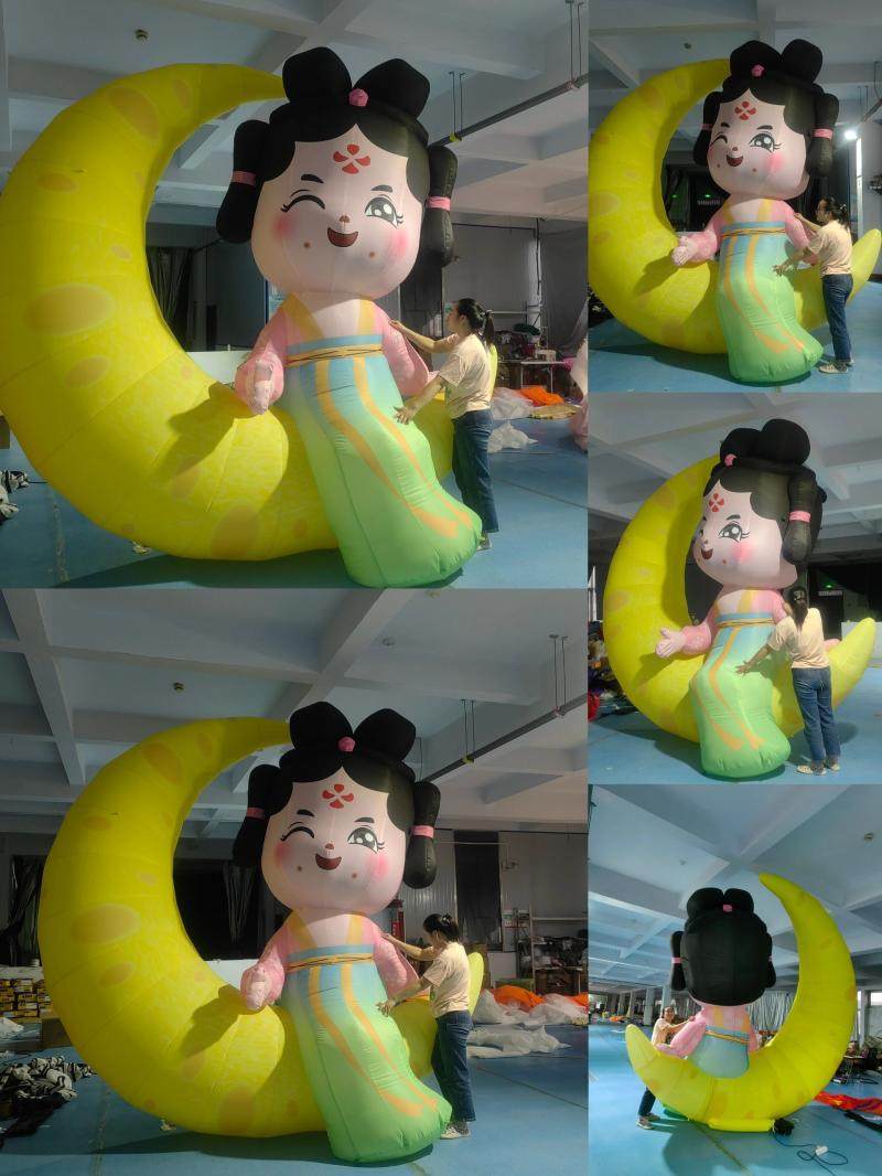 Inflatable Chang'e Moon Card Ventilation Mold Customized Large Mall Outdoor Scenic Spot Online Red Beat card props Mei Chen-Taobao