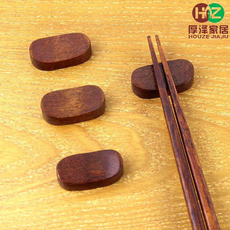 Japan-style oval original solid wood Chopsticks Rack Outlet Japan Cutlery Chopsticks Seat Pillow Creativity Zakka Hotel