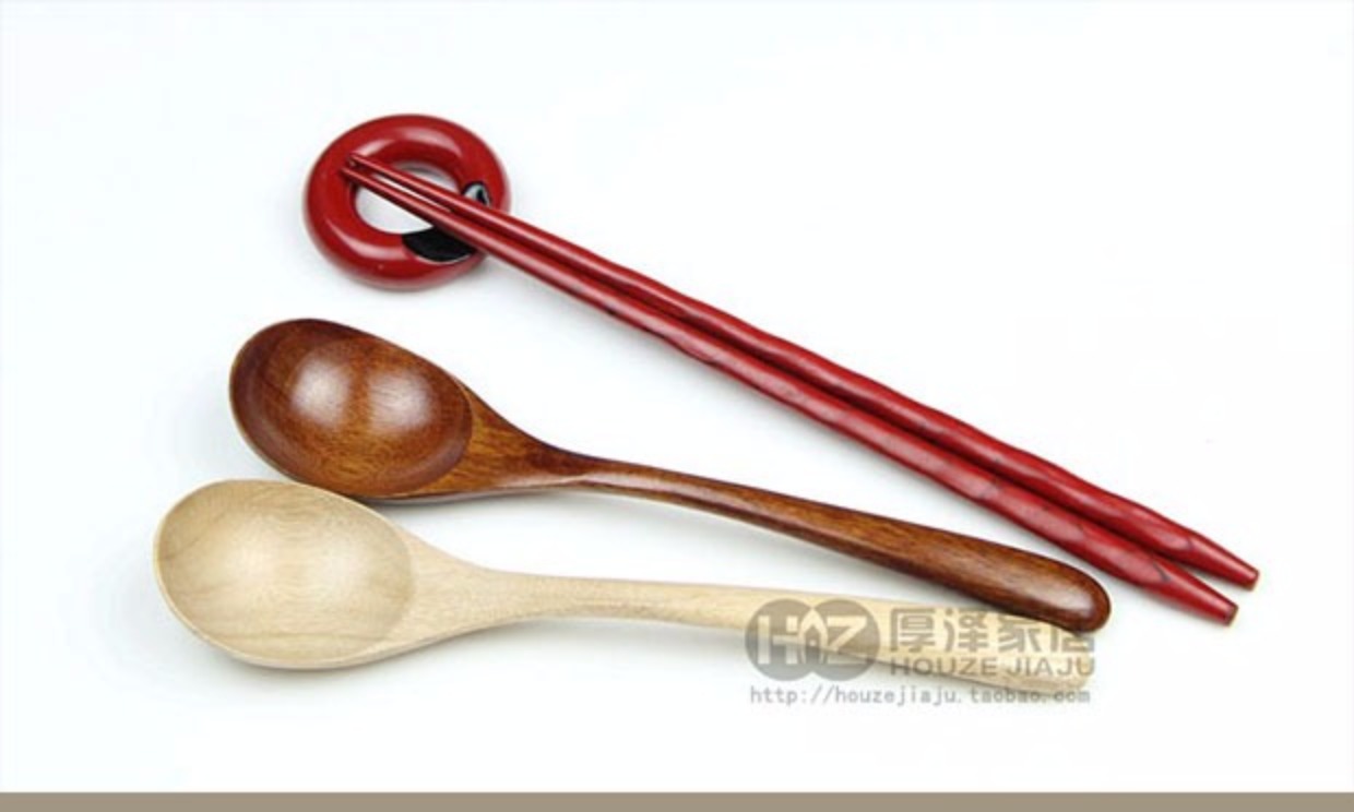 Phong cách Nhật Bản và gió zakka hạt dẻ nhỏ thìa Gỗ thô súp thìa thìa cháo thìa Bộ đồ ăn bằng gỗ đơn giản mới - Đồ ăn tối tô ăn cơm