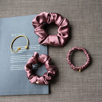 Soy powder deep pack Yan 30 M Rice heavy silk Hairband Morandi color handmade hair accessories high-end customization