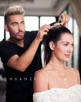 Apricot Pink Champagne Cuckoo slip 30 Mm Heavy Silk Hairband High-end Handmade Hair Decoration Customized