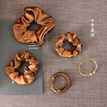 Coffee cappuccino color Vintage Modern Silk Hairband high end handmade hair accessories custom