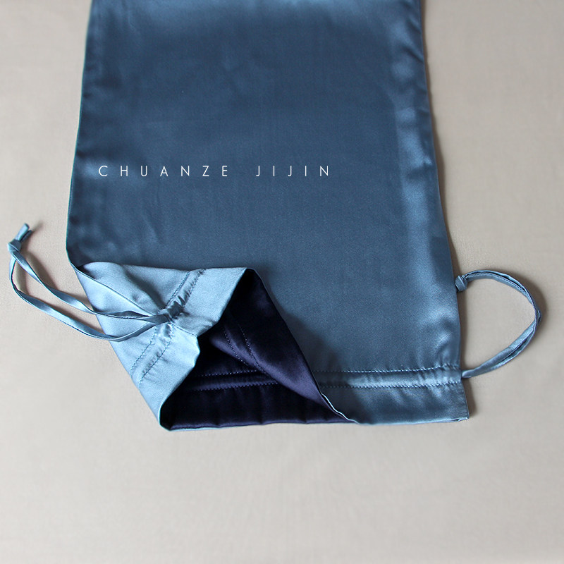 Double silk double - color collection bag underwear pajamas pack large - scale drawing rope silk high - end customization