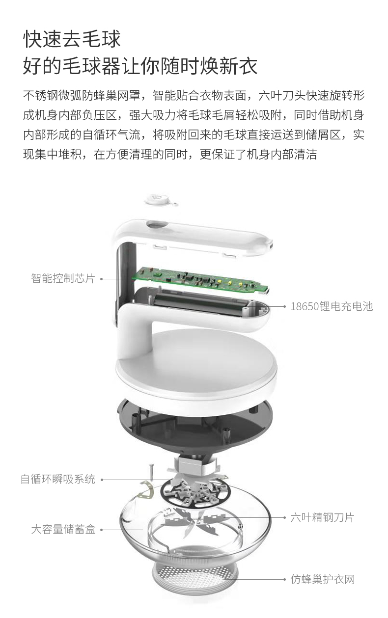 máy xén lông xù Chigo tóc bóng tông đơ có thể sạc lại tẩy lông bóng quần áo hút cạo râu bàn chải quần áo nhà quần áo giả tạo - Link Remover 	bán máy cắt lông xù quần áo