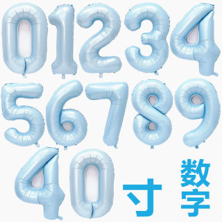 New 40-inch baby blue digital aluminum film balloon