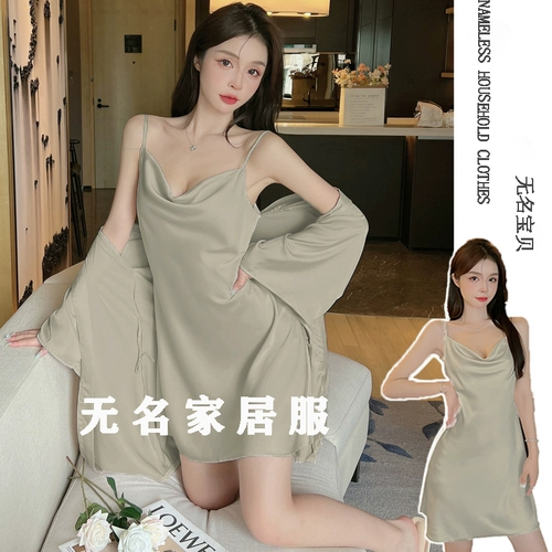 Сексуальная летняя шелковая пижама, короткая мини-юбка, юбка, эффект подтяжки, популярно в интернете