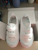 Children Small White Cloth Shoes Kindergarten Canvas Boy Girl A foot pedal white sneakers students perform indoor baby board shoes