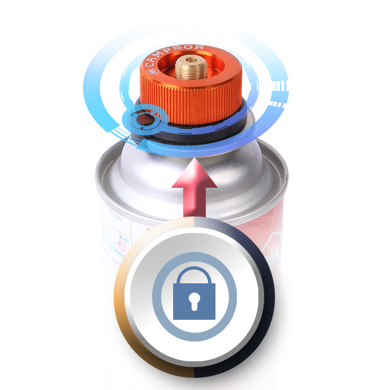 Outdoor stove head butane gas tank converter cassette gas long gas tank adapter liquefied gas conversion head inflation valve