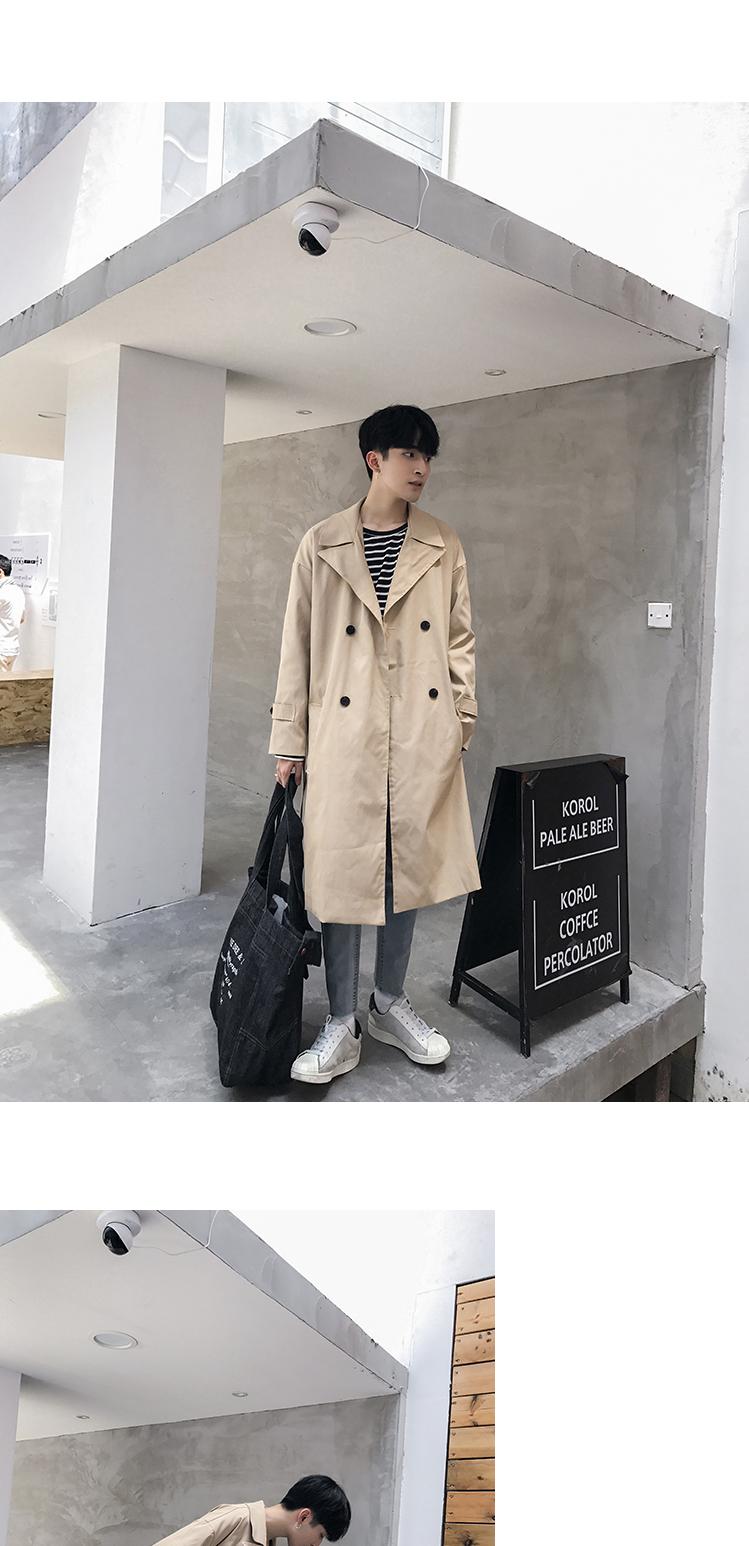 Trường hợp thám tử khu phố Tàu với áo gió nam áo gió trong phần dài của mùa xuân và mùa thu thám tử đẹp trai áo gió nam bình thường áo gió áo gió nam đẹp