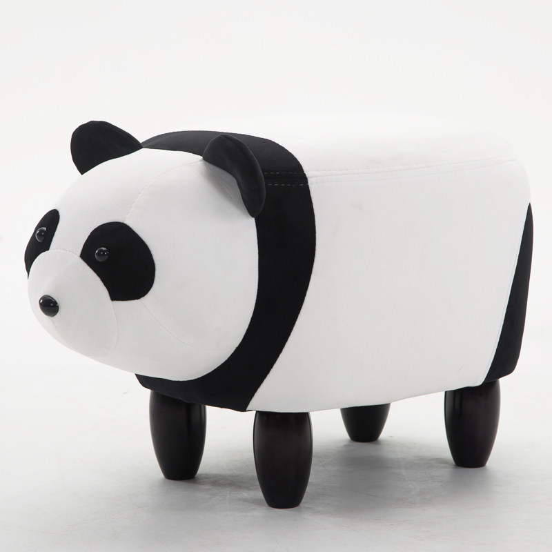 Creative panda changing shoe stool storage storage stool living room sofa stool home low stool personality cute stool