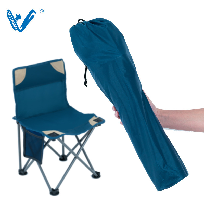 We camping outdoor folding chair Portable fishing stool Simple pony tie drawing stool sketching chair Back chair Beach chair