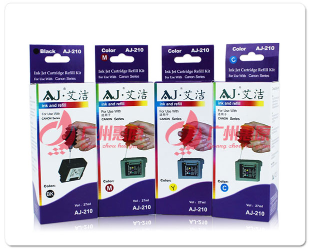 Aijie Ink AJ-210 Áp dụng: Máy in phun Canon Canon / Thêm màu đen / màu