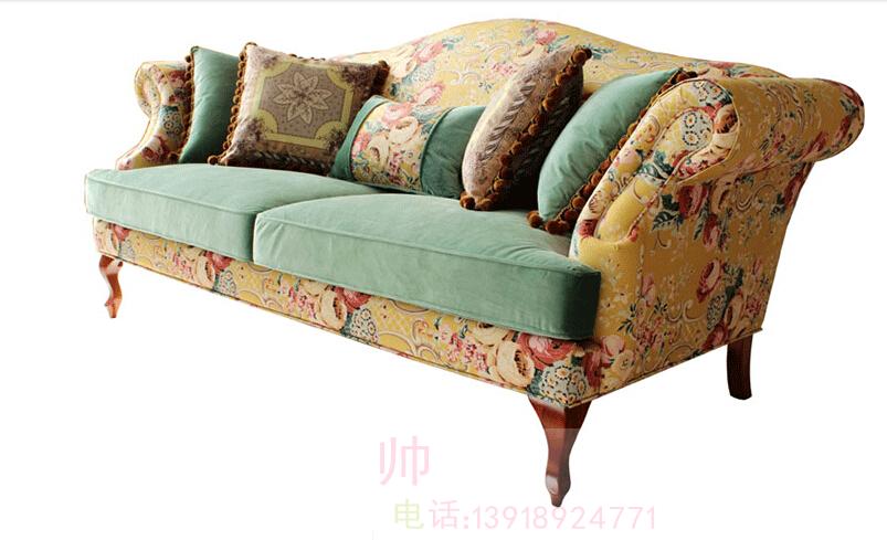 Nước mỹ cotton twist vải cao cấp sofa đơn đôi kết hợp ba Địa Trung Hải vải vườn sofa