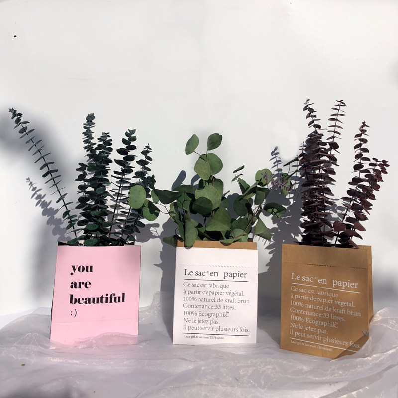 ins photo props Nordic wind decoration Eugale leaf dry flower bouquet home furnishing small and new flower arrangement pendulum pieces