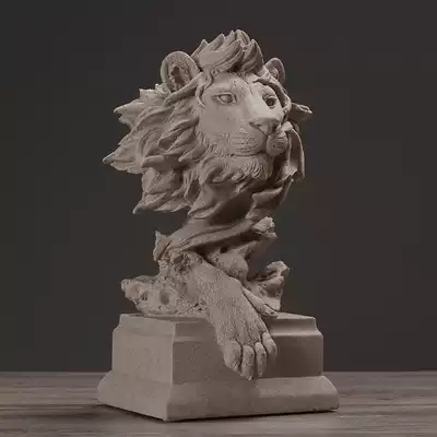 Nordic modern minimalist Lion sculpture decoration Animal art Home decoration living room soft decoration craft gift decoration