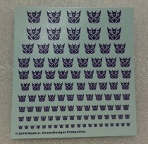 2018 Hasbro Transformers G1 animated cartoon version of Decepticons l hollow white background water stickers