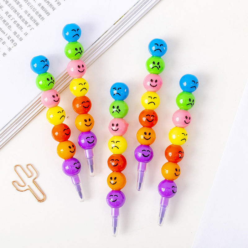 Creative Elementary School Students Prize Colorful Plinth Pencil Wax Pen Stationery Learning Supplies Kindergarten Gift School Gifts