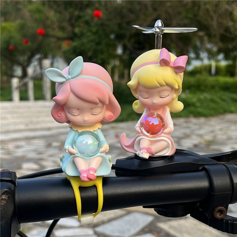 Little Yellow Duck Electric Vehicle Ornament Electric Vehicle Bicycle Locomotive Car Rearview Mirror Decoration Cute Accessories