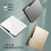 LED switch socket panel Jetbury International electrician gray 86 concealed household usb five-hole socket switch