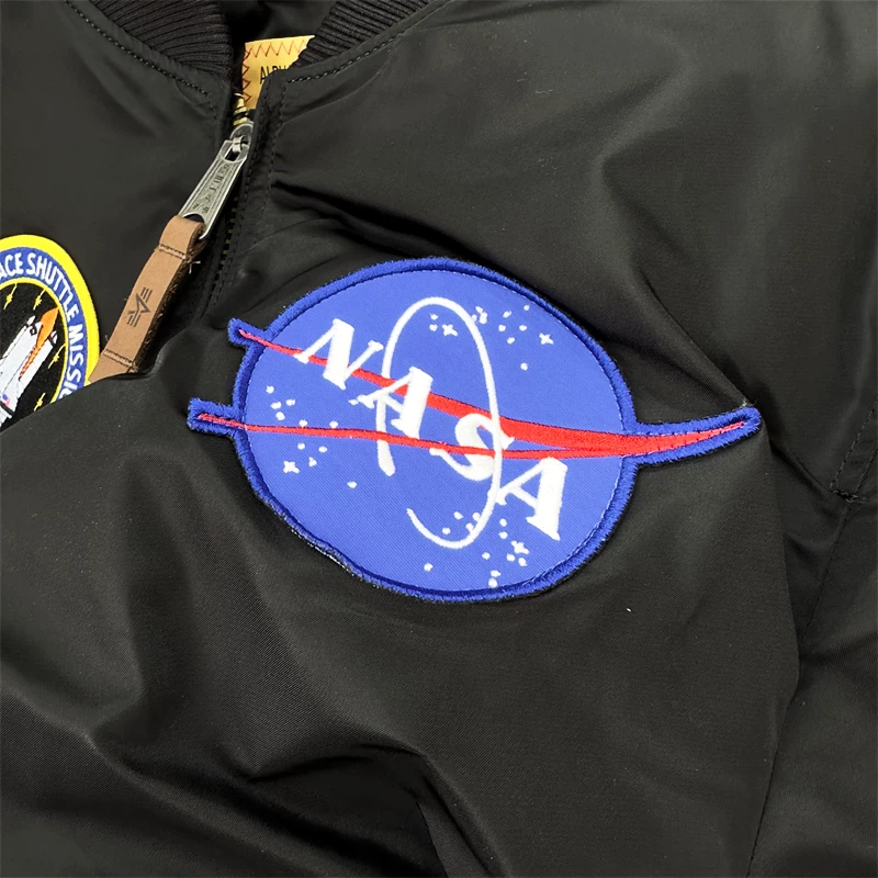 Куртка-ветровка Alpha Air Force Jacket Space Agency NASA Flight Jacket Cotton Jacket Men MA1 Jacket