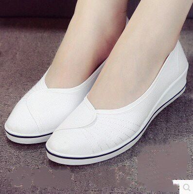 Girls middle-aged sneakers canvas shoes ladies dance shoes female adult pregnant women work Xiaobai