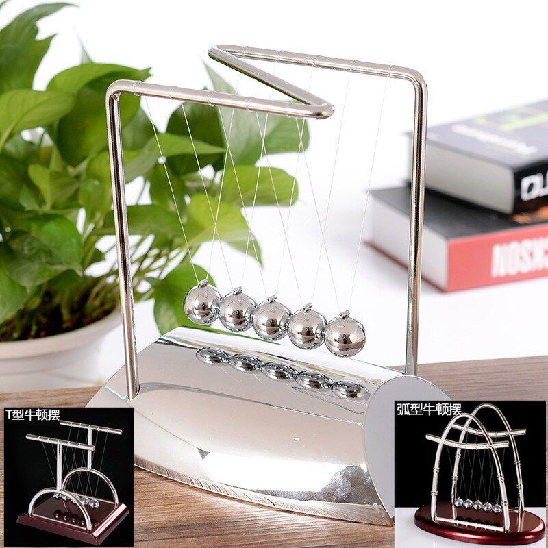 N-shaped Newton ornaments single pendulum to pool energy conservation non-perpetual motion instrument creative home office birthday ornaments