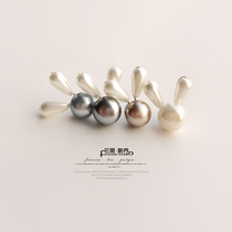 Japanese mini brooch cute wild cute cute childish animal rabbit ear Pearl Thorn horse pin buckle womens skirt accessories