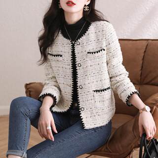 Authentic Gejia Women's Clothing 2025 New Autumn/Winter Style Chanel-Inspired French Socialite Celebrity Style Tweed Short Jacket