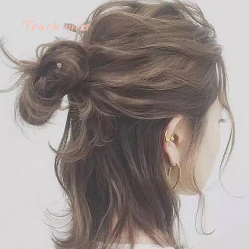 TOUCH MISS 2022 new corn scalding short curly hair wig woman round face temperament half pill head full headgear