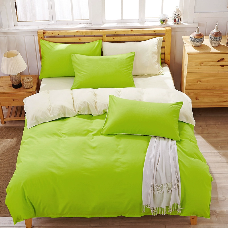 Một gia đình bốn khăn trải giường rắn quilt 1.8 / 2.0 giường đôi ký túc xá ba mảnh 1.2m - Bộ đồ giường bốn mảnh