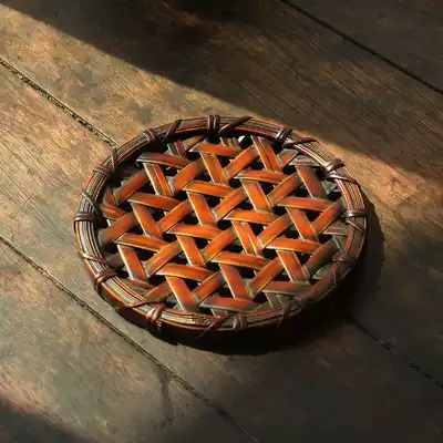 Japanese-style pot mat coaster Pot tea mat Vintage bamboo coasters Pot mat Tea set Insulation mat Tea ceremony