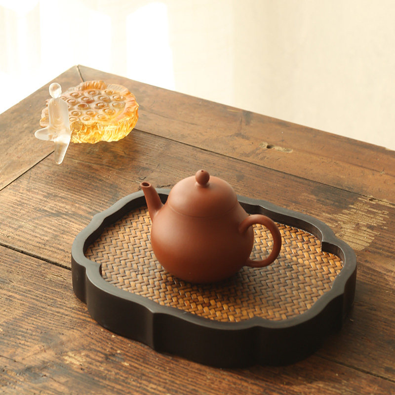 Dry bubble table Gold brick heavy bamboo mat surface Pot pad Pot holder Coaster Insulation pad Bamboo woven tea mat accessories Portable