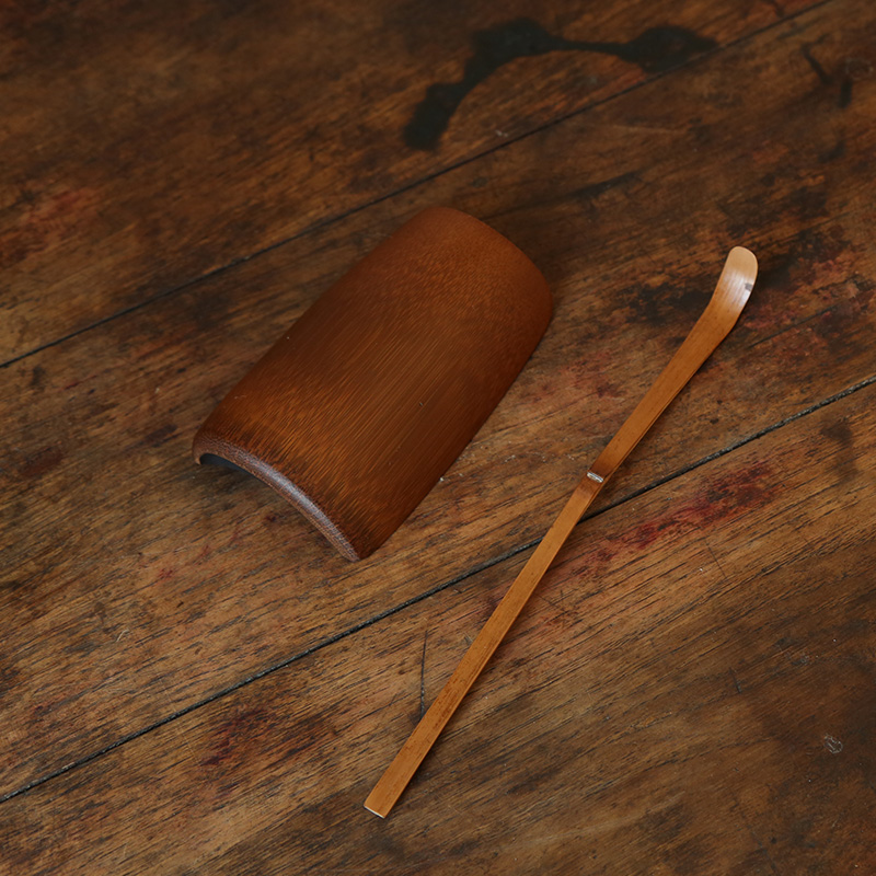 Old bamboo tea ceremony accessories Tea dial tea spoon Incense flavor Retro set Bamboo tea tea tea Lotus Kung Fu tea accessories