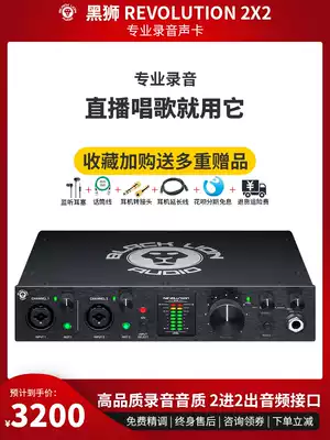 Black Lion 2X2 sound card professional high-end external USB recording studio singing live equipment set