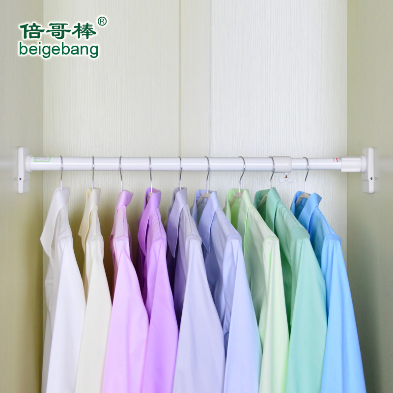 Double Gothic Bar Large load-bearing hanging clothes Rod Wardrobe Telescopic bathroom Balcony Clotheshorse clothesline Non-perforated telescopic rods