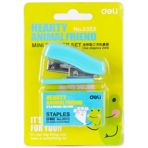 Deli Deli 0353 Машина для бронирования набор милый мини -мультфильм копировать книжки -книги, набор пакетов Станция Станция Станция Станция