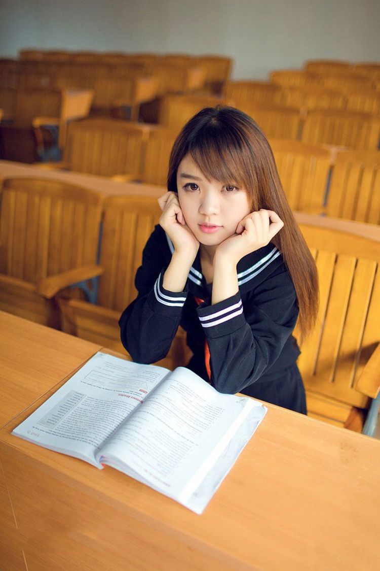Japanese JK School Uniform Navy Blue Long Sailor Costume Dress Cosplay Costume