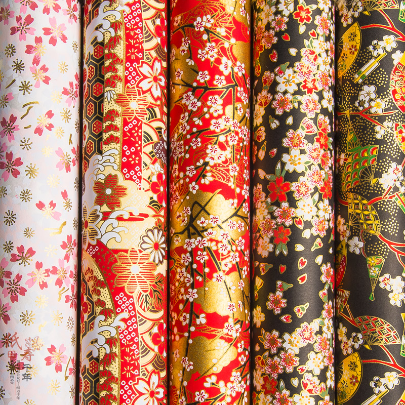 New Year antique gift wrapping paper Tang paper packaging Spring Festival retro Chinese style gift wrapping paper friendly Zen paper wedding gift bridesmaid gift box wrapping paper self-adhesive boyfriend birthday gift book leather paper