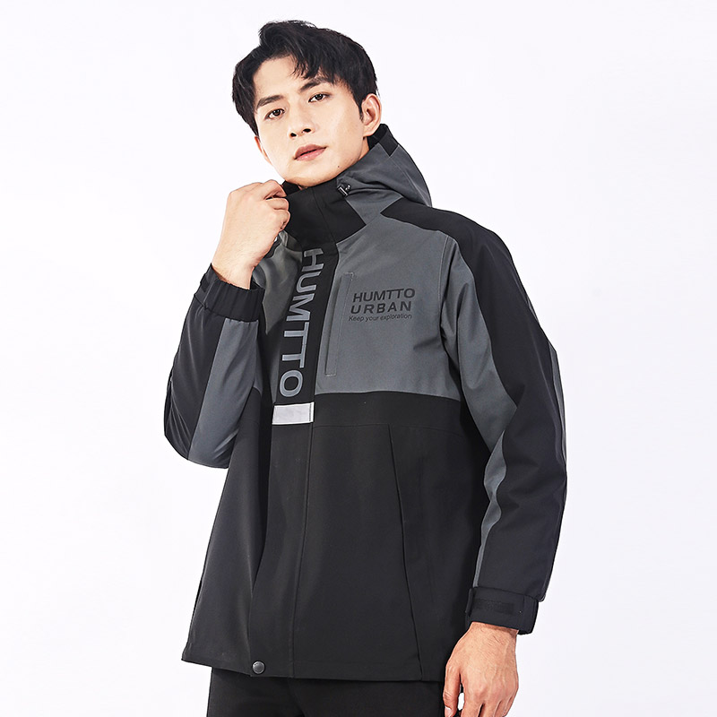 Huantu jacket men's winter plus velvet thickened three-in-one detachable tide brand new men's cold and windproof jacket