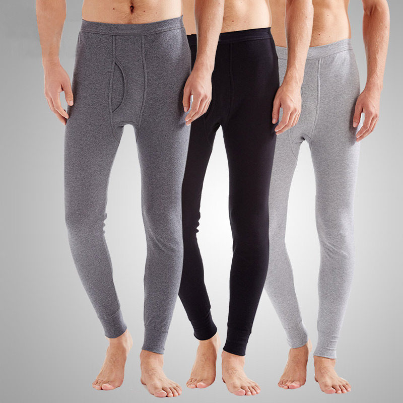 Men's autumn trousers a single young cotton thin piece of loose cotton sweaters tight line in old - age warm autumn and winter