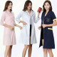 Semi-permanent Korean version of white coat tattoo artist beautician nurse female slim long short-sleeved pharmacy health work clothes