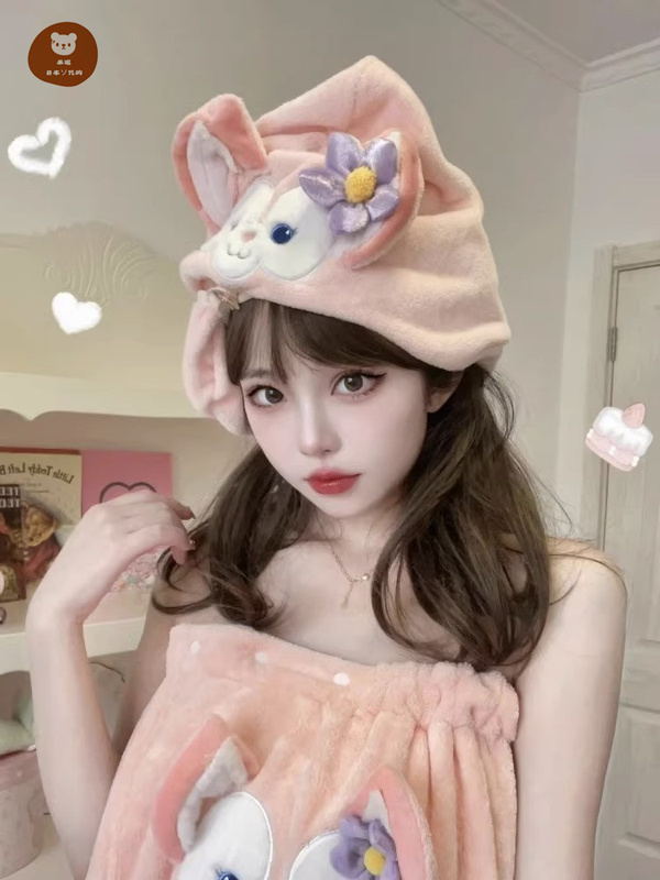 Korean Bath Towel for Women, New Autumn and Winter Bath Skirt, Cute Wrap Towel, Wearable Bath Towel, Can Be Worn as a Bathrobe, Absorbent and Quick-Drying Towel