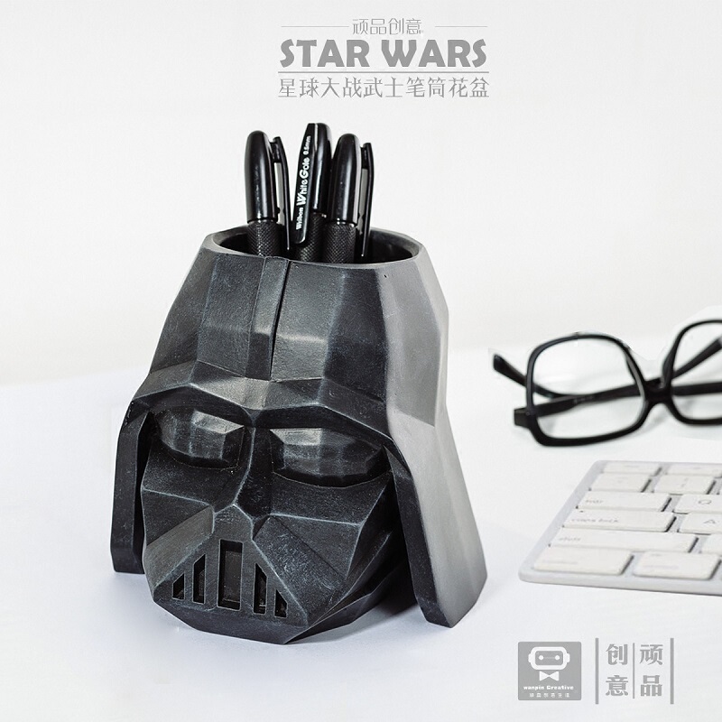 Star Wars Darth Vader Figure Creative Pen Holder Office Desk Storage Ornament Boyfriend Birthday Graduation Season Gift
