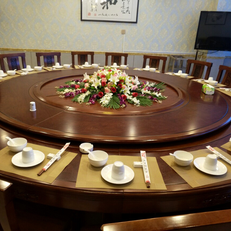 Hotel table flower art swing piece large round table pendulum flower glass turntable flower decoration flower round fake flower table flower simulation flower