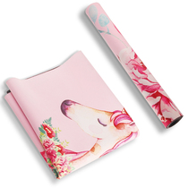 Natural rubber portable folding fitness yoga mat printed professional non-slip women widen yoga towel thin blanket sweat absorption
